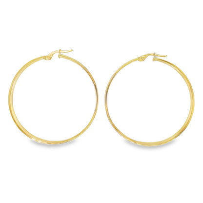 Jai's 14K Yellow Gold Medium Flat Hoops