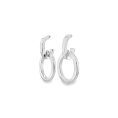 Jai's 14K White Gold Oval Double-drop Earrings