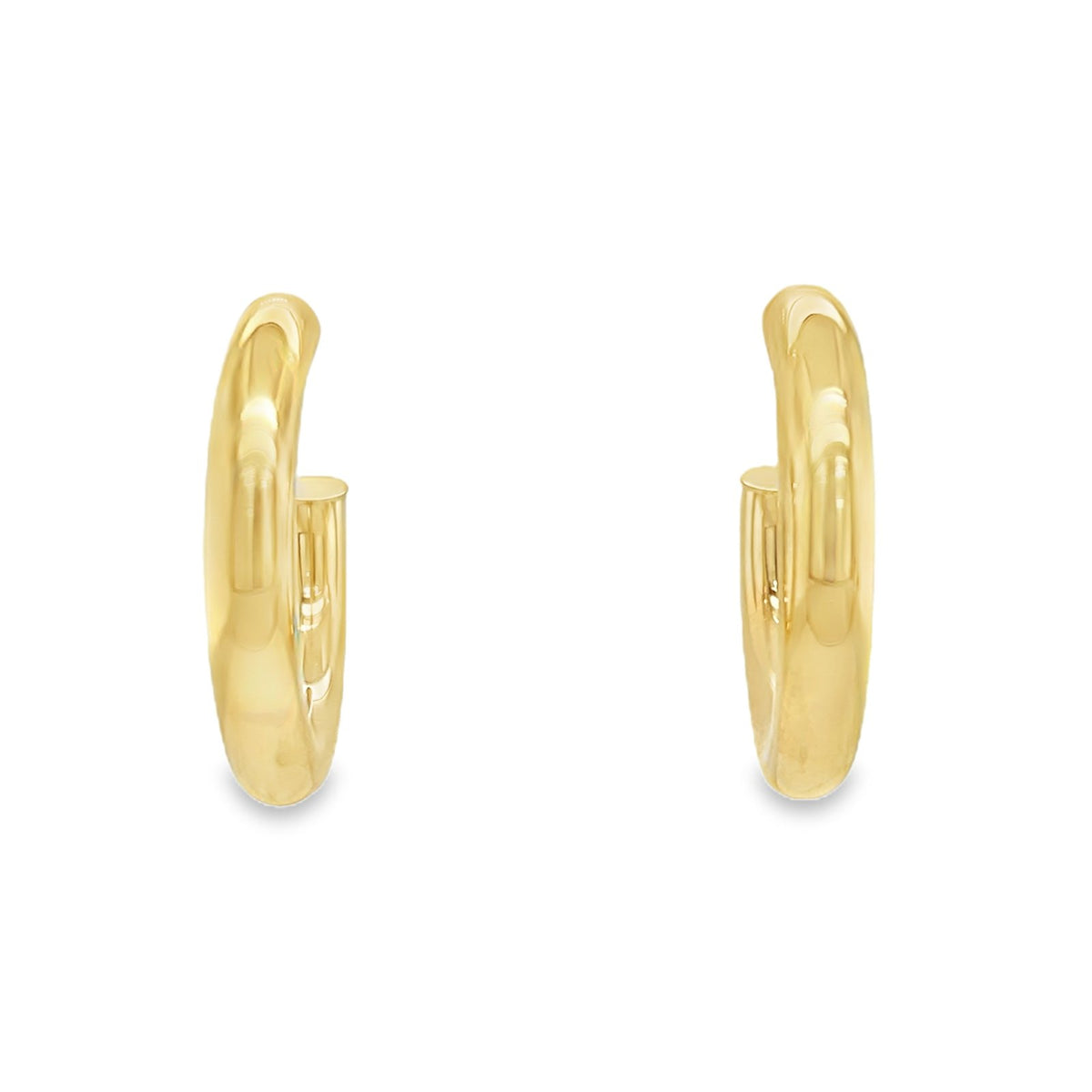 Jai's 14K Yellow Gold Medium Thick Open Hoops
