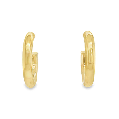Jai's 14K Yellow Gold Medium Thick Open Hoops