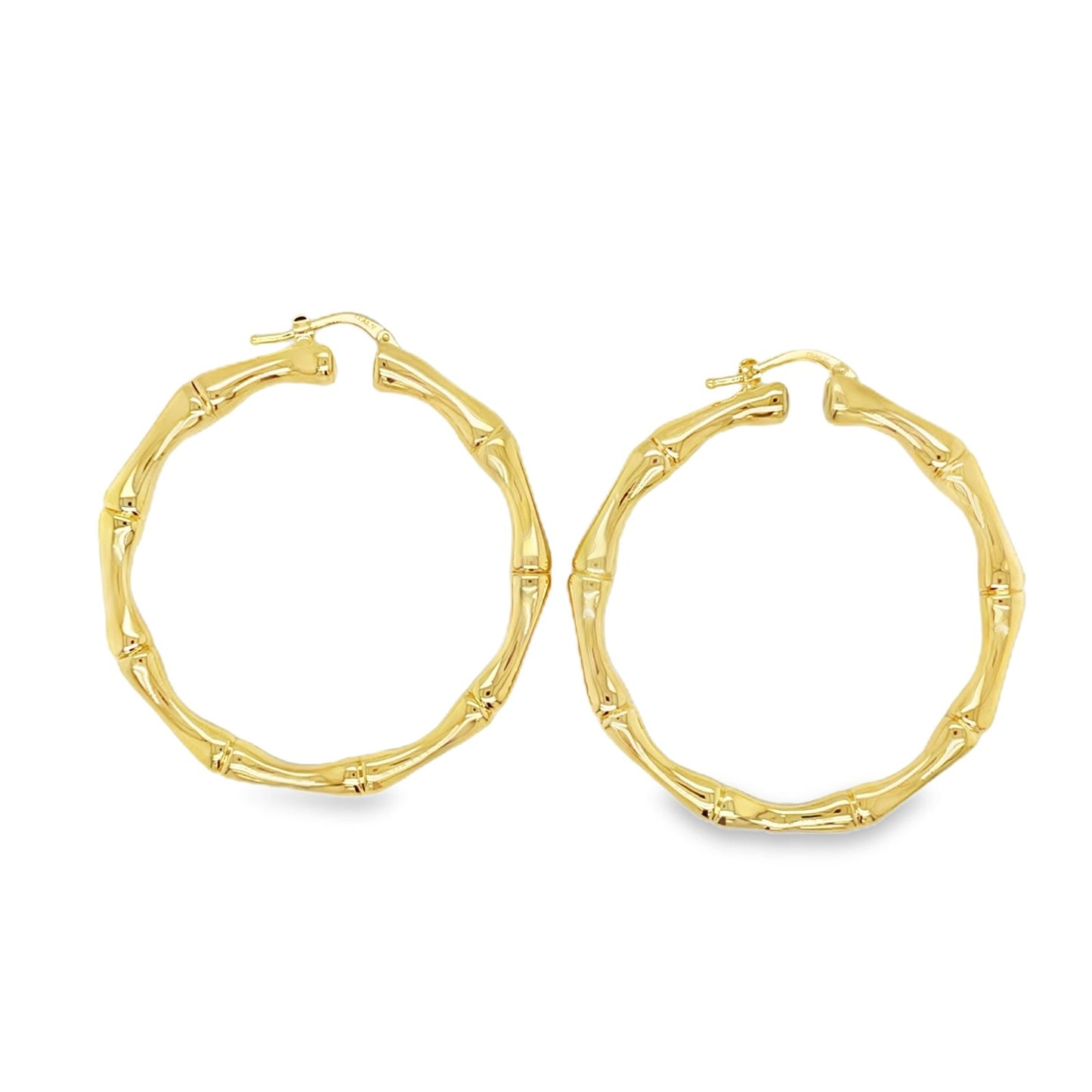 Jai's 14K Yellow Gold Bamboo Hoops
