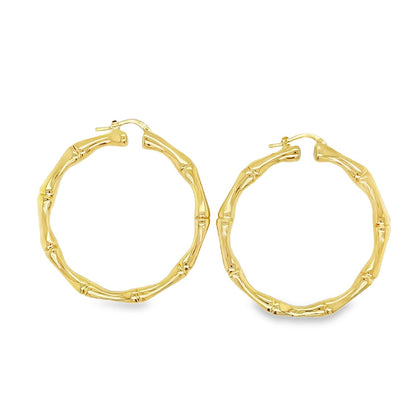 Jai's 14K Yellow Gold Bamboo Hoops