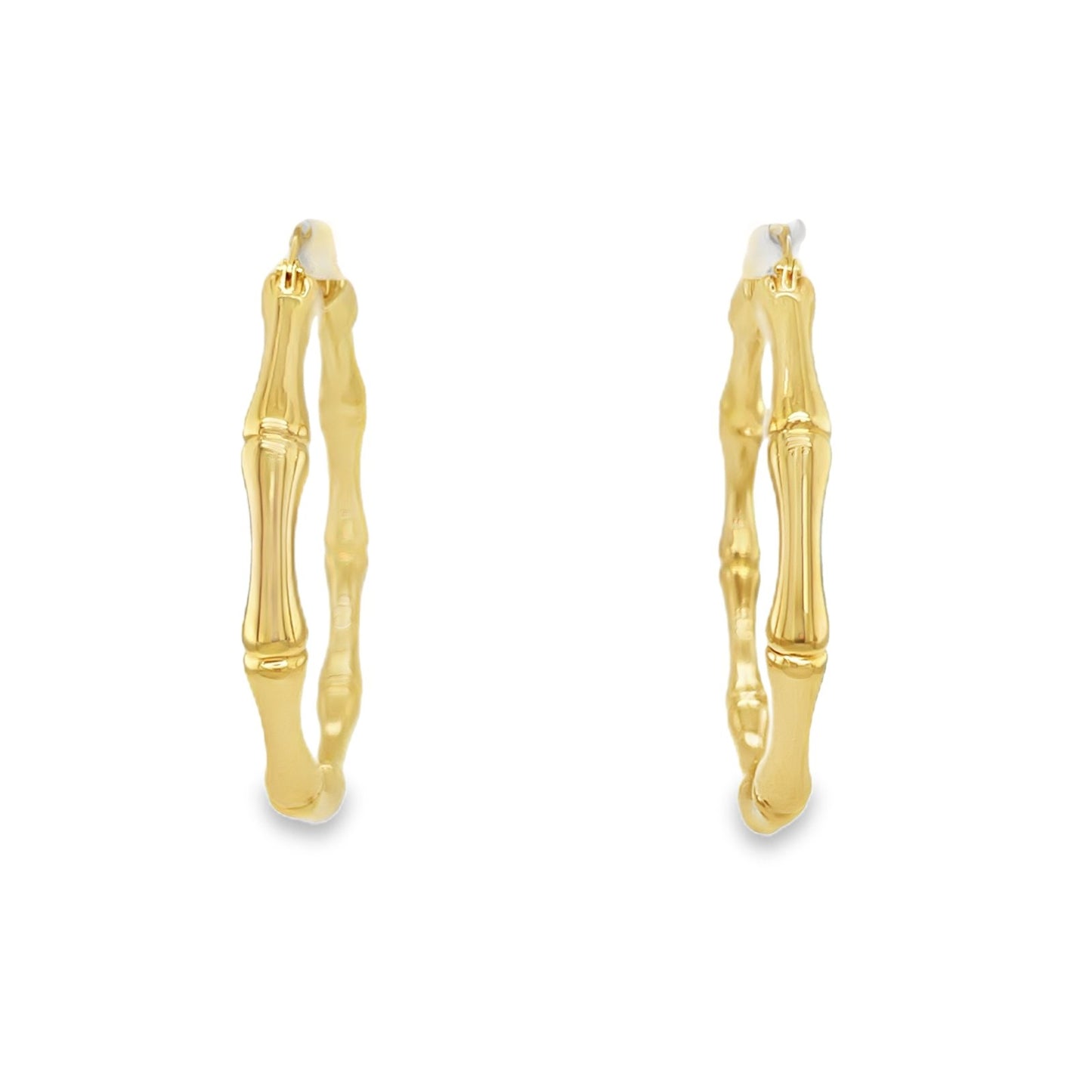 Jai's 14K Yellow Gold Bamboo Hoops