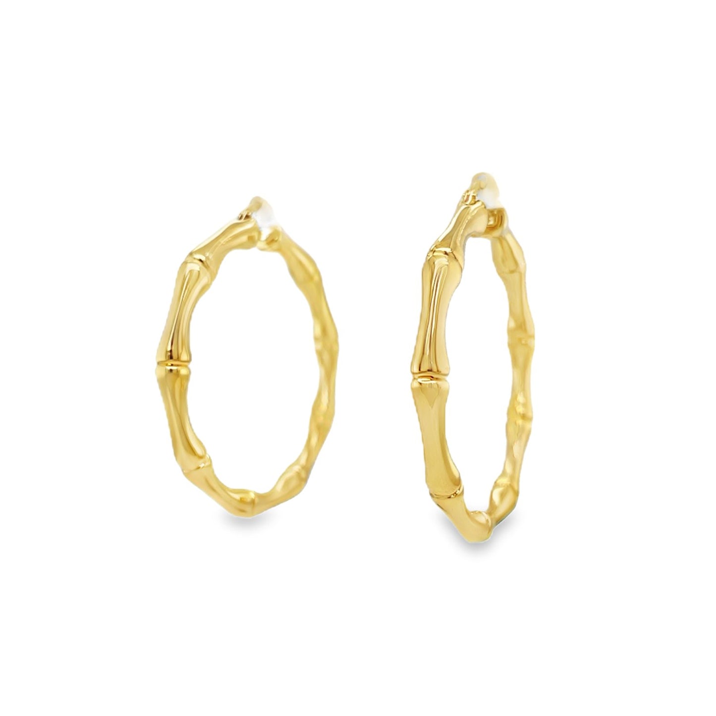 Jai's 14K Yellow Gold Bamboo Hoops