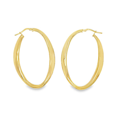 Jai's 14K Yellow Gold Large Oval Hoops