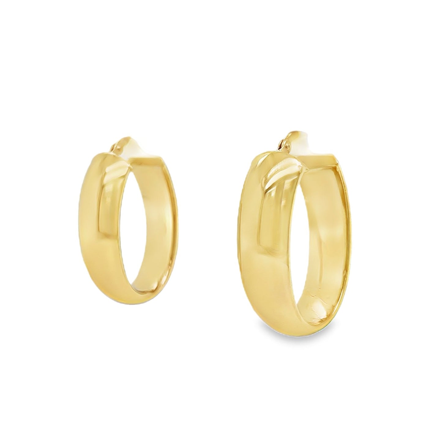 Jai's 14K Yellow Gold Thick Oval Hoops