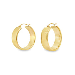 Jai's 14K Yellow Gold Small Thick Flat Hoops