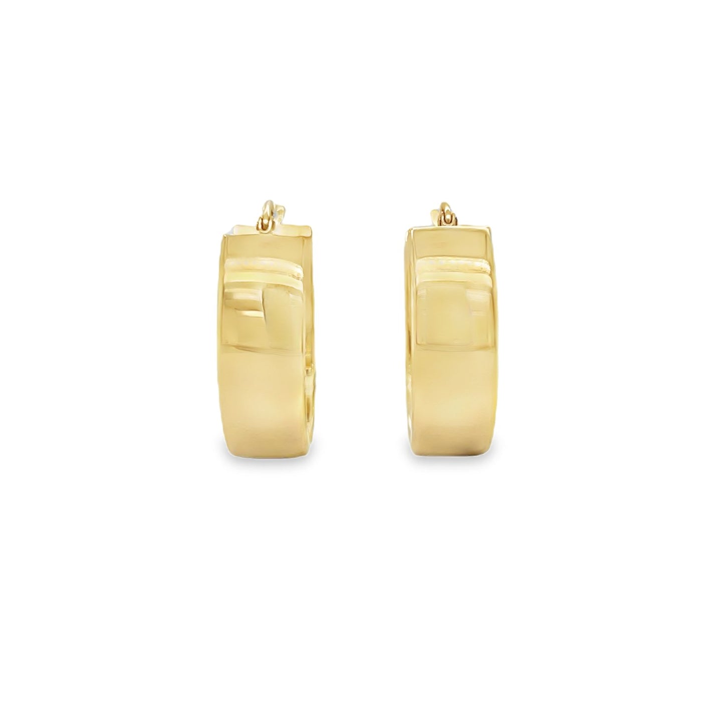 Jai's 14K Yellow Gold Small Thick Flat Hoops