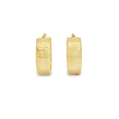 Jai's 14K Yellow Gold Small Thick Flat Hoops