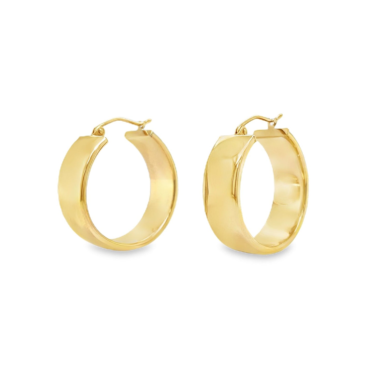 Jai's 14K Yellow Gold Small Thick Flat Hoops