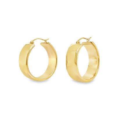 Jai's 14K Yellow Gold Small Thick Flat Hoops