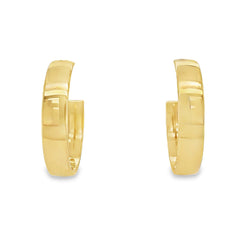 Jai's 14K Yellow Gold Flat Open Hoops