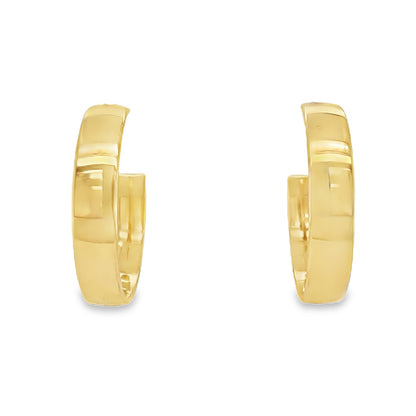 Jai's 14K Yellow Gold Flat Open Hoops