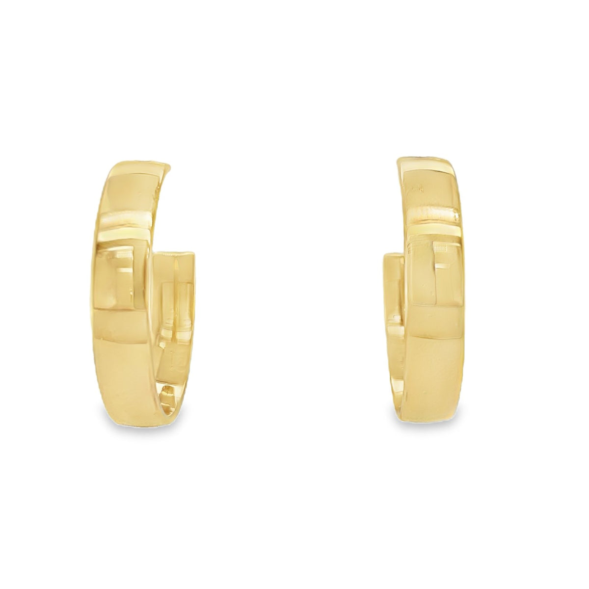Jai's 14K Yellow Gold Flat Open Hoops