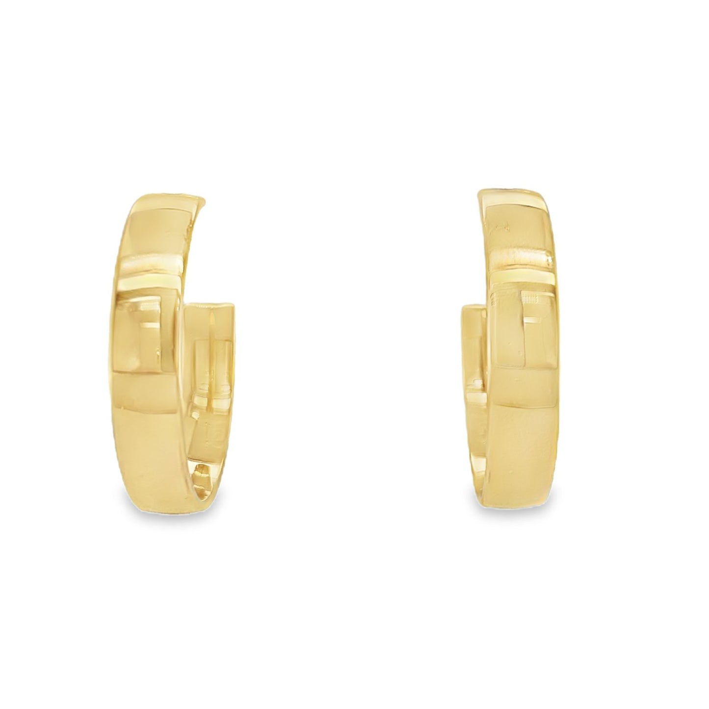 Jai's 14K Yellow Gold Flat Open Hoops