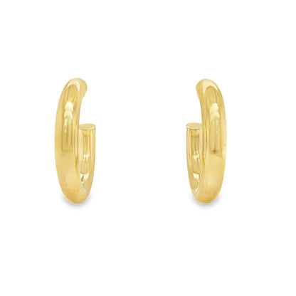 Jai's 14K Yellow Gold Rounded Open Hoops