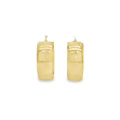 Jai's 14K Yellow Gold Small Thick Oval Hoops