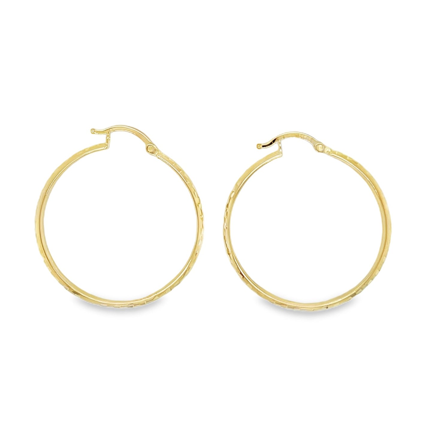 Jai's 14K Yellow Gold Faceted Hoops
