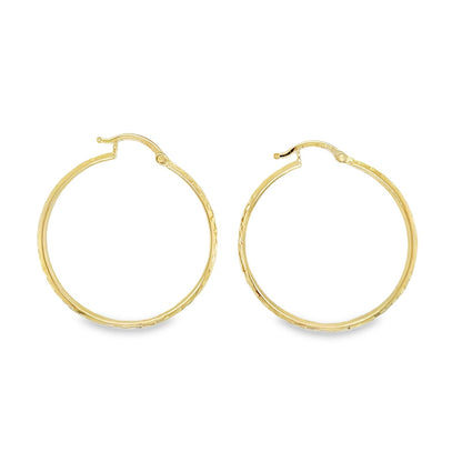 Jai's 14K Yellow Gold Faceted Hoops