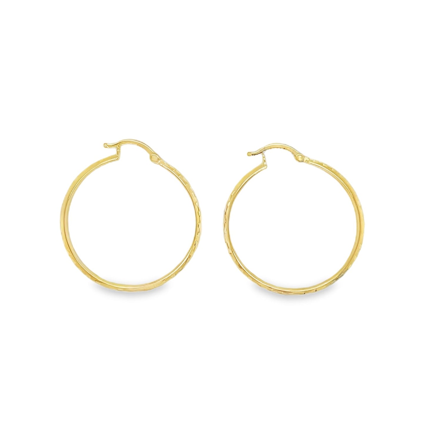 Jai's 14K Yellow Gold Faceted Hoops