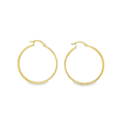 Jai's 14K Yellow Gold Faceted Hoops