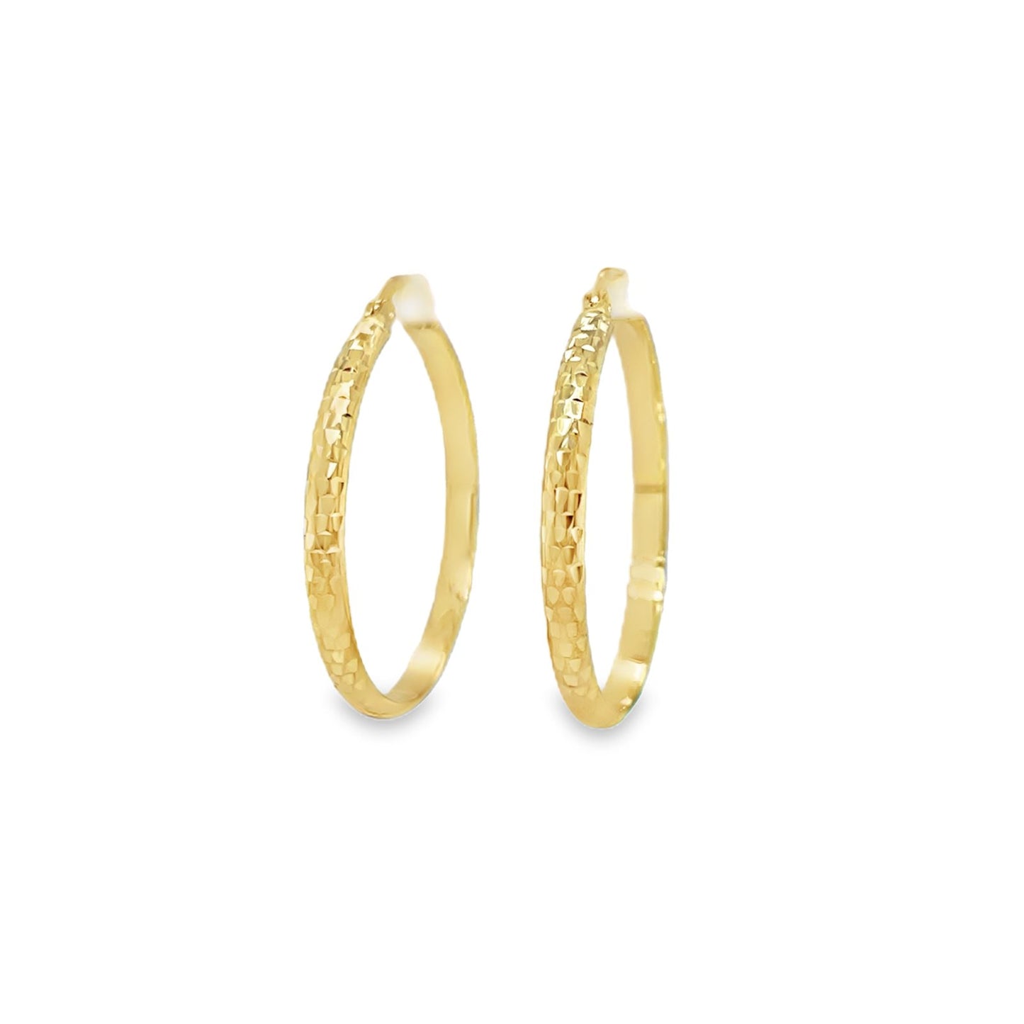 Jai's 14K Yellow Gold Faceted Hoops