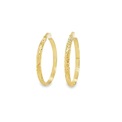 Jai's 14K Yellow Gold Faceted Hoops