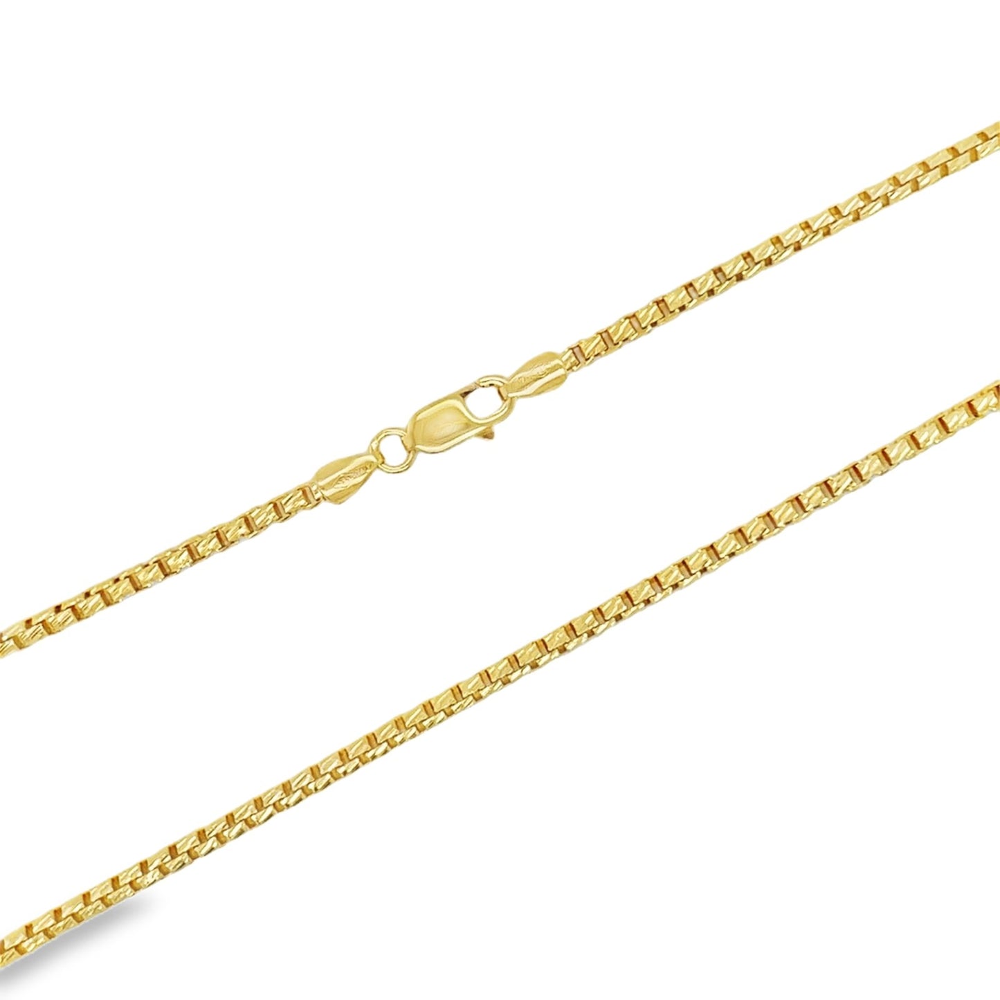 Jai's 14K Yellow Gold Engraved Box Chain