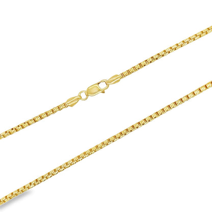 Jai's 14K Yellow Gold Engraved Box Chain