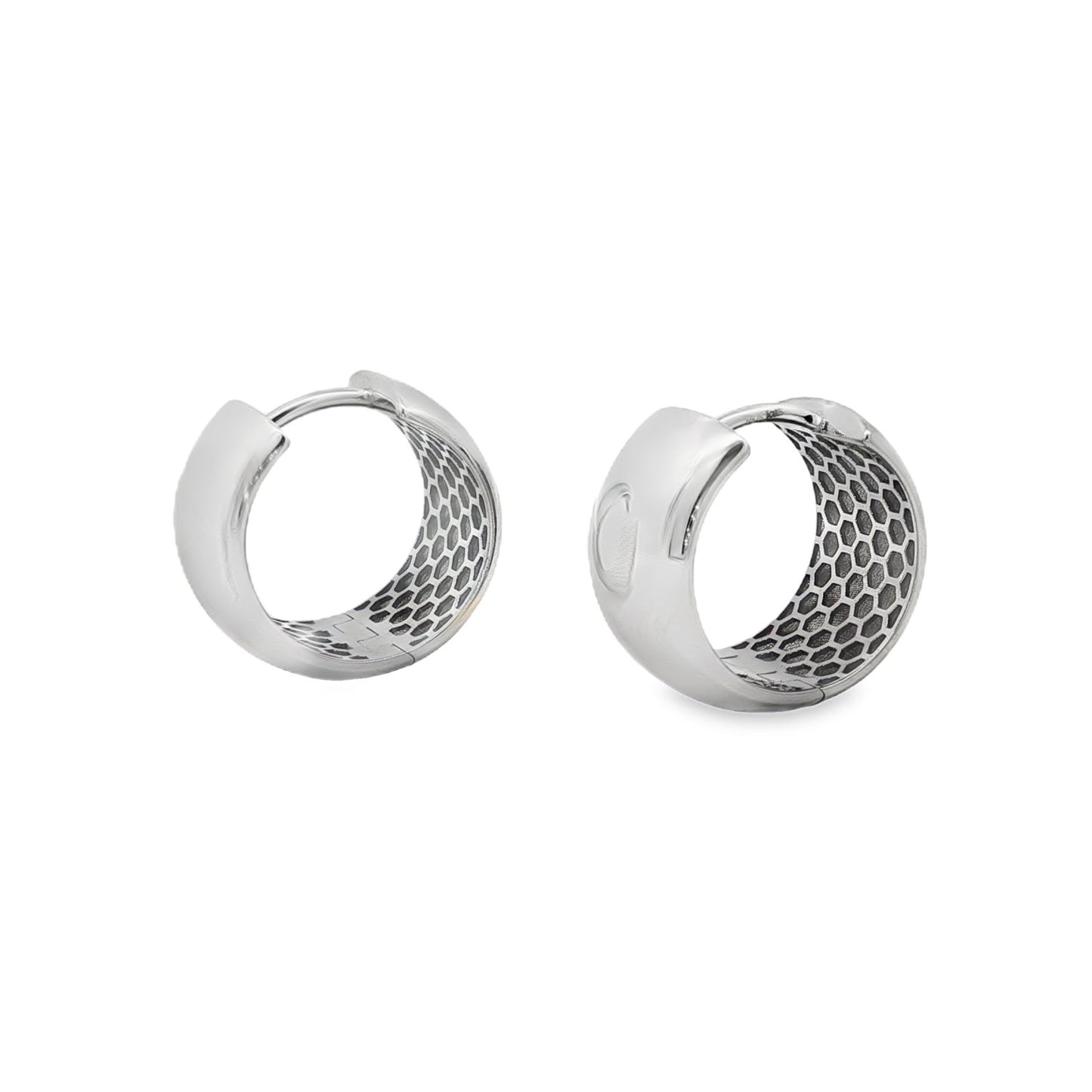 Jai's 14K White Gold Petite Thick Hoops