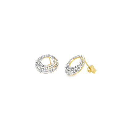 Jai's 14K Yellow Gold Circling Diamond Studs