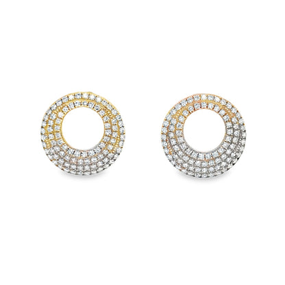Jai's 14K Yellow Gold Circling Diamond Studs