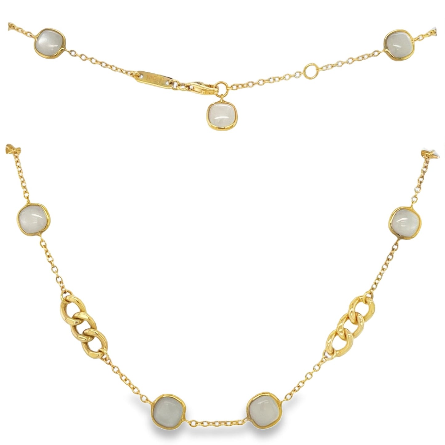 Jai's 18K Yellow Gold Quartz Link Necklace