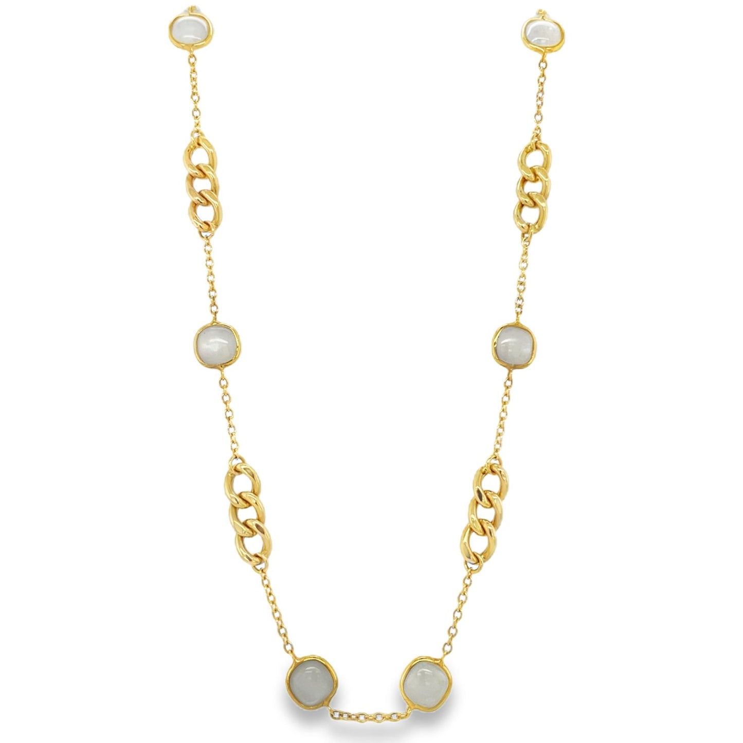 Jai's 18K Yellow Gold Quartz Link Necklace