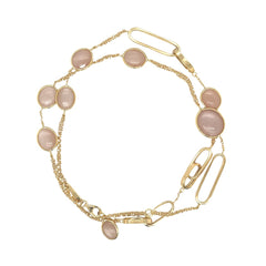 Jai's 18K Yellow Gold Quartz & Paperclip Links Necklace - 18"
