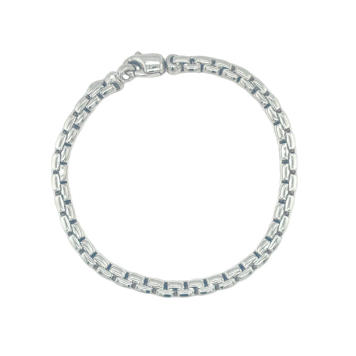 Jai's 18K White Gold Box Chain Bracelet - 8"