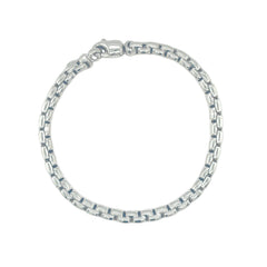 Jai's 18K White Gold Box Chain Bracelet - 8"