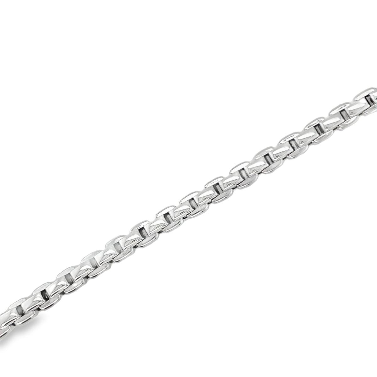 Jai's 18K White Gold Box Chain Bracelet - 8"