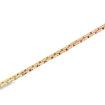 Jai's 18K Rose Gold Elongated Box Chain Bracelet - 7.5"