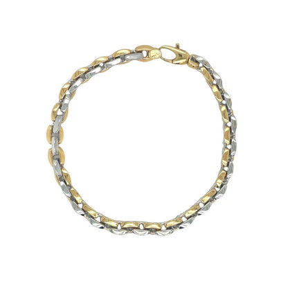 Jai's 18K Two-tone Faceted Chain Bracelet - 8"