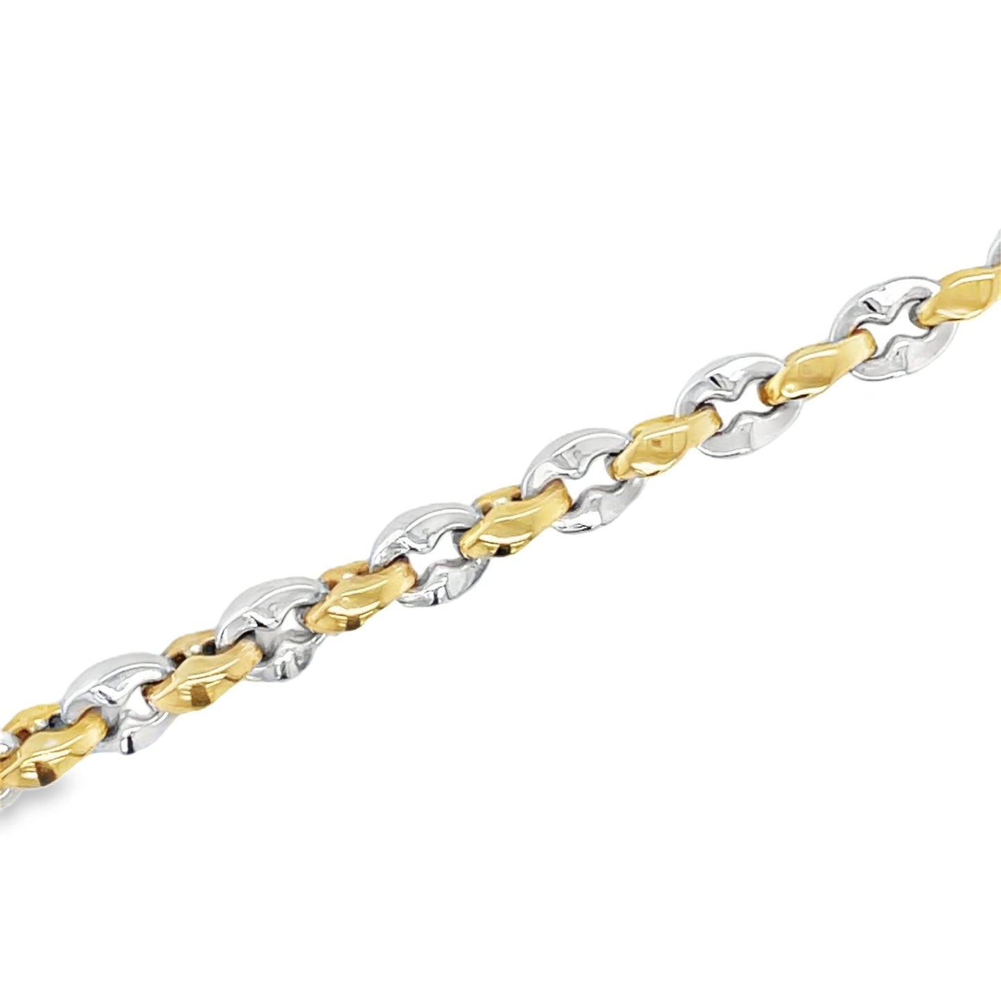 Jai's 18K Two-tone Mariner Chain Bracelet - 8"