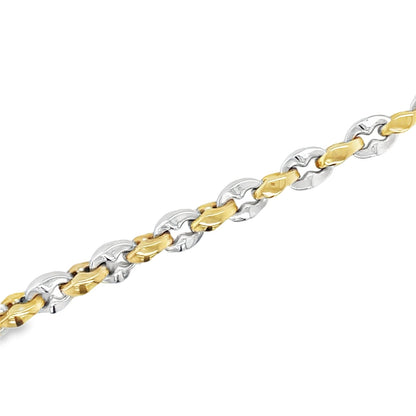Jai's 18K Two-tone Mariner Chain Bracelet - 8"