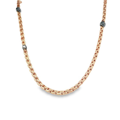 Jai's 18K Two-tone Rounded Box Chain - 20"