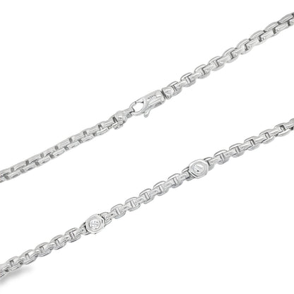 Jai's 18K White Gold Rounded Box Chain - 20"