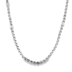 Jai's 18K White Gold Rounded Box Chain - 20"