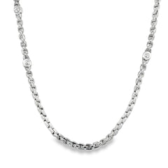 Jai's 18K White Gold Rounded Box Chain - 20"