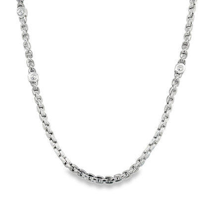 Jai's 18K White Gold Rounded Box Chain - 20"