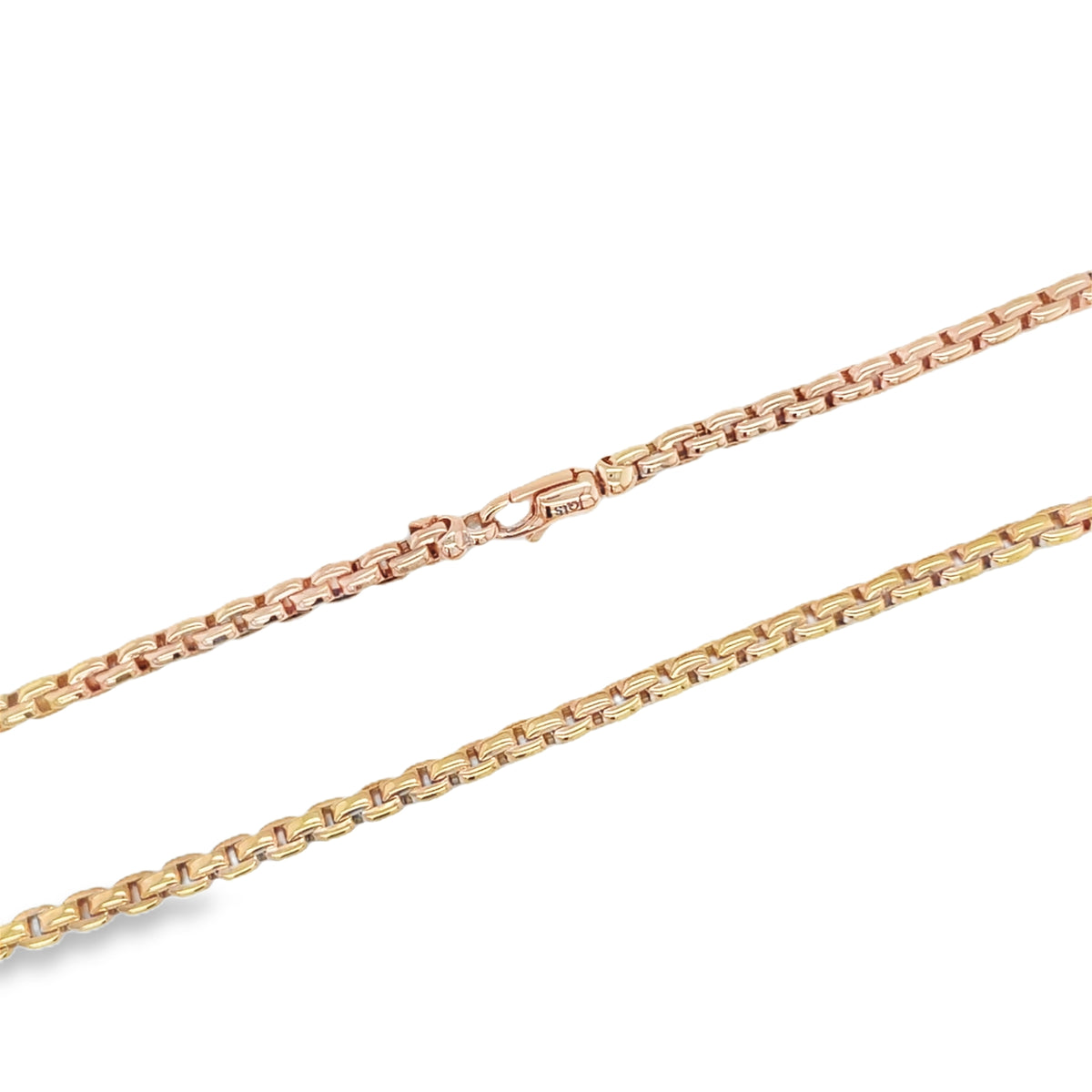 Jai's 18K Two-tone Rounded Box Chain - 20"
