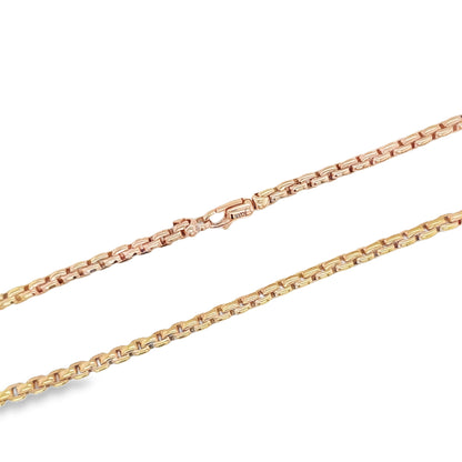 Jai's 18K Two-tone Rounded Box Chain - 20"