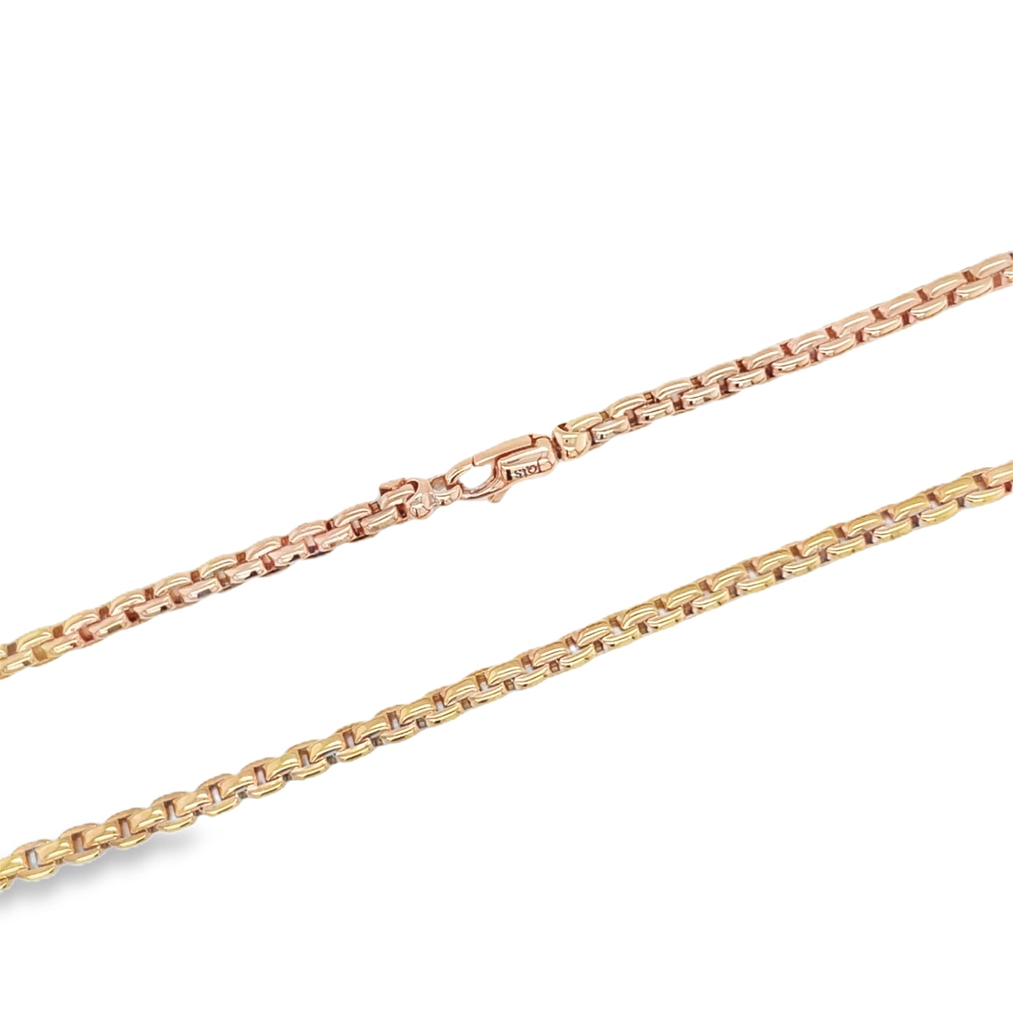 Jai's 18K Two-tone Rounded Box Chain - 20"